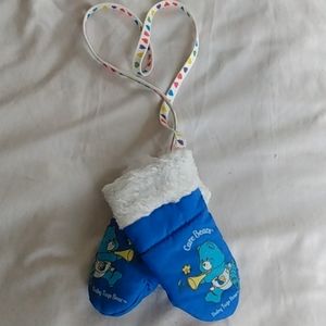 Vintage carebear infant mittens